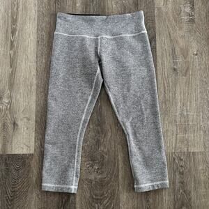 Lululemon Wunder Under Crop Legging Heathered Grey White - Size: 6